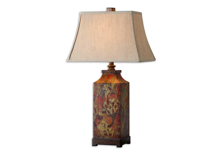 Table Lamps Colorful Flowers by Uttermost at Esprit Decor Home Furnishings